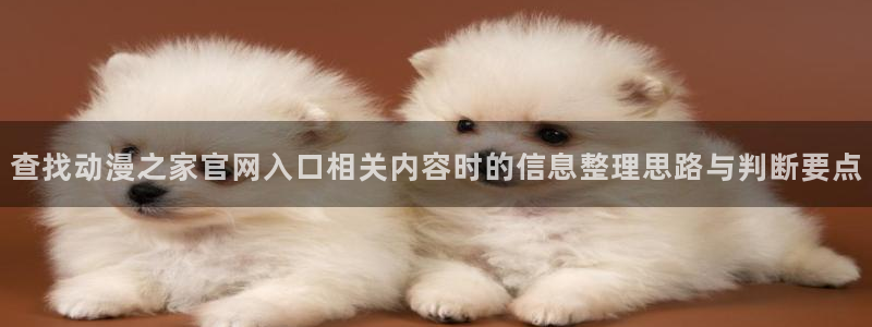 动漫评分排行:查找动漫之家官网入口相关内容时的信息整理思路与判断要点