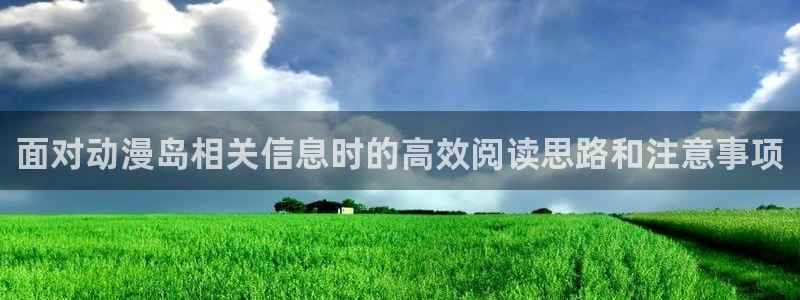 动漫人气榜:面对动漫岛相关信息时的高效阅读思路和注意事项